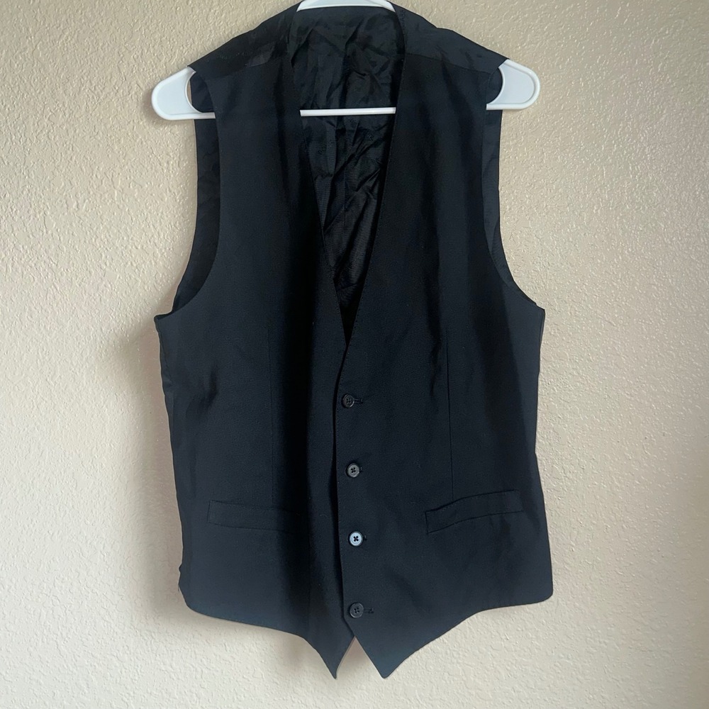 Dolce & Gabbana Staff Black Formal Waistcoat Vest Adjustable Cinch Men 17.5x25